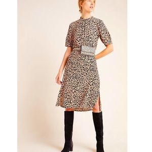 Anthropologie McKenzie Mock Neck Midi Dress